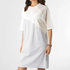 Adidas Originals Robe Tee Shirt Femme HC0636 Beige Gris