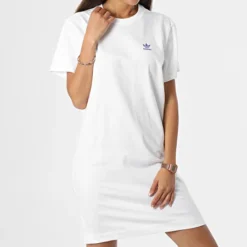 Adidas Originals Robe Tee Shirt Femme HL6613 Blanc 11 Adidas Originals Robe Tee Shirt Femme HL6613 Blanc -Promos Sublisane Magasin adidas 327477 HL6613 20220719T142947 05