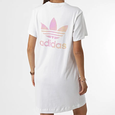 Adidas Originals Robe Tee Shirt Femme HL6613 Blanc 7 Adidas Originals Robe Tee Shirt Femme HL6613 Blanc â Image 6