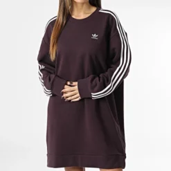 Adidas Originals Robe Sweat Crewneck Femme HM4689 Bordeaux