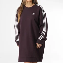 Adidas Originals Robe Sweat Crewneck Femme HM4689 Bordeaux -Promos Sublisane Magasin adidas 346139 HM4689 20221117T094940 05