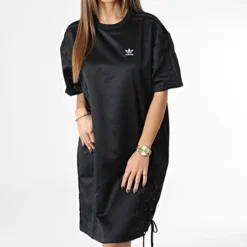 Adidas Originals Robe Tee Shirt Femme HK5079 Noir -Promos Sublisane Magasin adidas 346258 HK5079 20221114T152702 04