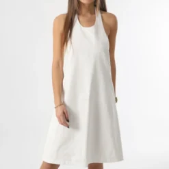 Adidas Originals Robe A Bandes Femme Tie HF0473 Beige Clair