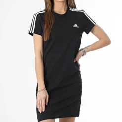 Adidas Sportswear Robe Tee Shirt Femme IC8785 Noir -Promos Sublisane Magasin adidas 356286 IC8785 20230208T152847 03