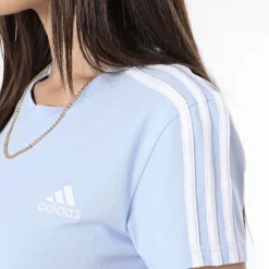 Adidas Sportswear Robe A Bandes Femme IC9885 Bleu Clair -Promos Sublisane Magasin adidas 366301 IC9885 20230329T152821 04