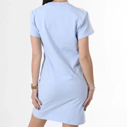 Adidas Sportswear Robe A Bandes Femme IC9885 Bleu Clair -Promos Sublisane Magasin adidas 366301 IC9885 20230329T152823 06