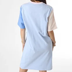 Adidas Sportswear Robe Tee Shirt A Bandes Femme 3 Stripes IC1460 Bleu Clair -Promos Sublisane Magasin adidas 371653 IC1460 20230524T140137 06