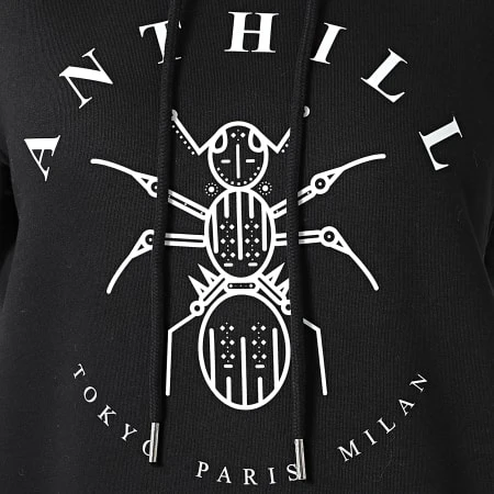 Robe Capuche Sweat Femme Logo Noir 4 Robe Capuche Sweat Femme Logo Noir – Image 2