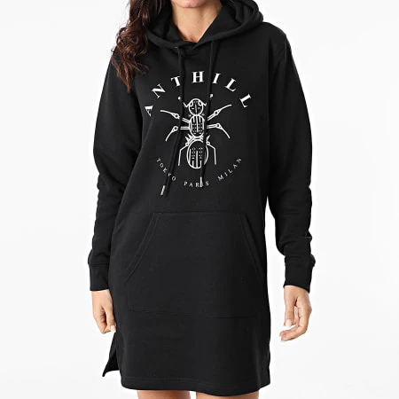 Robe Capuche Sweat Femme Logo Noir 5 Robe Capuche Sweat Femme Logo Noir – Image 3