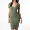 Robe Femme Harper Vert Kaki -Promos Sublisane Magasin brave soul 313542 LDRJ HARPERPKC KHAKI 20220420T143248 01