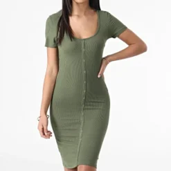 Robe Femme Harper Vert Kaki 8 Robe Femme Harper Vert Kaki -Promos Sublisane Magasin brave soul 313542 LDRJ HARPERPKC KHAKI 20220420T143251 03
