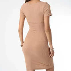 Robe Manches Courtes Femme Harper Camel -Promos Sublisane Magasin brave soul 324798 LDRJ 69HARPERPKC CAMEL 20220628T160314 04