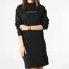 Calvin Klein Robe Sweat Crewneck Femme Shrunken Institutional 7696 Noir -Promos Sublisane Magasin calvin klein 298706 J20J217696 BEH 20220201T161342 01