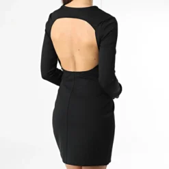 Calvin Klein Robe Femme Open Back Milano 0351 Noir -Promos Sublisane Magasin calvin klein 347471 J20J220351 BEH 20221114T152933 04
