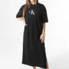 Calvin Klein Robe Femme Tee Shirt Monologo Long 0511 Noir -Promos Sublisane Magasin calvin klein 349110 J20J220511 BEH 20221209T145222 01