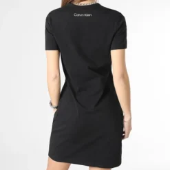 Calvin Klein Robe Tee Shirt Loungewear Femme QS6944E Noir -Promos Sublisane Magasin calvin klein 353883 QS6944E UB1 20230125T103930 04