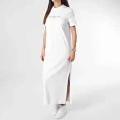 Calvin Klein Robe Femme 1519 Blanc -Promos Sublisane Magasin calvin klein 358019 J20J221519 YAF 20230210T162336 03