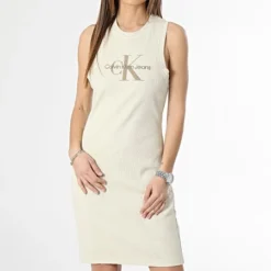 Calvin Klein Robe Débardeur Femme Mineral Dye Rib 1563 Beige 8 Calvin Klein Robe Débardeur Femme Mineral Dye Rib 1563 Beige -Promos Sublisane Magasin calvin klein 358031 J20J221563 ACI 20230208T152440 03