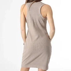 Calvin Klein Robe Débardeur Femme Mineral Dye Rib 1563 Marron -Promos Sublisane Magasin calvin klein 358032 J20J221563 PE5 20230208T152334 04