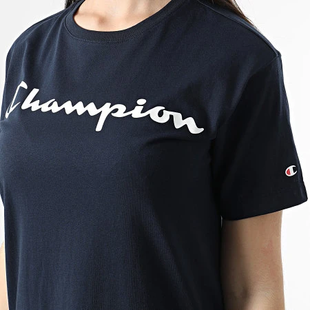 Champion Robe Tee Shirt Femme Oversize 114890 Bleu Marine 4 Champion Robe Tee Shirt Femme Oversize 114890 Bleu Marine – Image 2