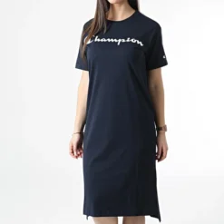 Champion Robe Tee Shirt Femme Oversize 114890 Bleu Marine 8 Champion Robe Tee Shirt Femme Oversize 114890 Bleu Marine -Promos Sublisane Magasin champion 306886 114890 BS501 20220310T152655 03