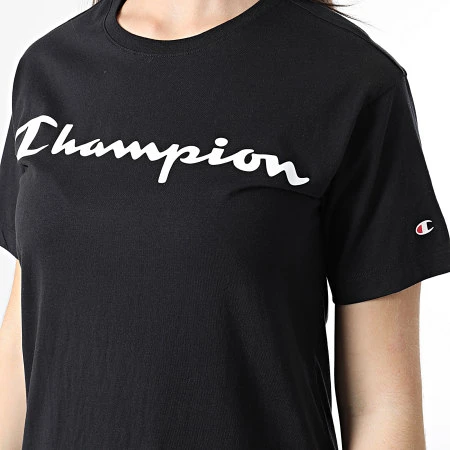 Champion Robe Tee Shirt Femme Oversize 114890 Noir 4 Champion Robe Tee Shirt Femme Oversize 114890 Noir – Image 2