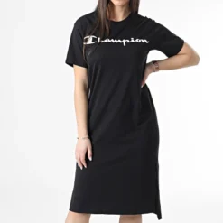 Champion Robe Tee Shirt Femme Oversize 114890 Noir 8 Champion Robe Tee Shirt Femme Oversize 114890 Noir -Promos Sublisane Magasin champion 306887 114890 KK001 20220310T152636 03