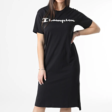 Champion Robe Tee Shirt Femme Oversize 114890 Noir 5 Champion Robe Tee Shirt Femme Oversize 114890 Noir – Image 3