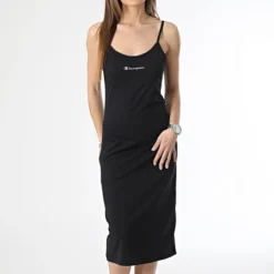 Champion Robe Femme 116120 Noir -Promos Sublisane Magasin champion 355686 116120 KK001 20230208T154411 03