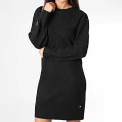 Deeluxe Robe Pull Femme Marinette Noir
