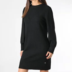 Deeluxe Robe Pull Femme Marinette Noir -Promos Sublisane Magasin deeluxe 336107 02V219W BLACK 20220913T153222 03