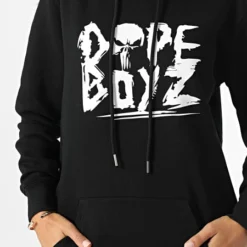 Robe Sweat Capuche Femme Dope Boyz Noir Blanc -Promos Sublisane Magasin diddi trix 285399 DIDDITRIX ROBCP DOPEBOYZ NOIBLC 20210920T160906 02