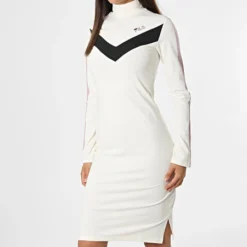 Fila Robe Femme Manches Longues A Bandes FAW0271 Beige Rose -Promos Sublisane Magasin fila 324817 FAW0271 13123 20220719T143003 03