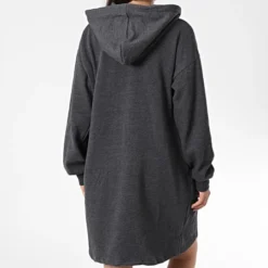 Robe Sweat Capuche Femme JW22 Gris Chiné -Promos Sublisane Magasin girls outfit 334511 JW22 314 01 CARBONE 20220927T161555 04