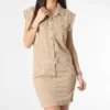 Robe Femme Beige -Promos Sublisane Magasin girls outfit 356290 314 03 SAND 20230210T161427 01