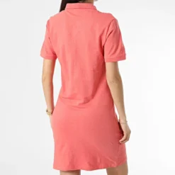 Robe Polo Manches Courtes Femme Corail -Promos Sublisane Magasin girls outfit 356294 314 01 FLAMINGO 20230210T161915 04