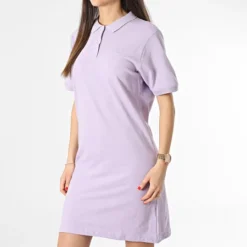 Robe Polo Manches Courtes Femme Lavande -Promos Sublisane Magasin girls outfit 356298 314 01 LAVENDER 20230210T161752 03