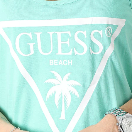 Guess Robe Débardeur Femme E3GP03-JA914 Turquoise Clair 4 Guess Robe Débardeur Femme E3GP03-JA914 Turquoise Clair – Image 2