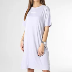 Hugo Robe Tee Shirt Femme Nightly 50490711 Lavande -Promos Sublisane Magasin hugo 353337 50490711 535 20230126T154821 03