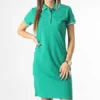 KAPORAL Robe Polo Manches Courtes Femme Julix Vert Argenté 1 KAPORAL Robe Polo Manches Courtes Femme Julix Vert Argenté -Promos Sublisane Magasin kaporal 350140 JULIXW22 TIGE 20221208T150617 01