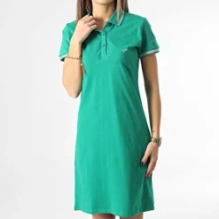 KAPORAL Robe Polo Manches Courtes Femme Julix Vert Argenté 8 KAPORAL Robe Polo Manches Courtes Femme Julix Vert Argenté -Promos Sublisane Magasin kaporal 350140 JULIXW22 TIGE 20221208T150620 03