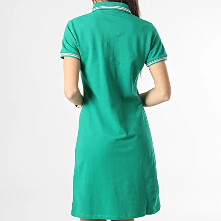 KAPORAL Robe Polo Manches Courtes Femme Julix Vert Argenté 6 KAPORAL Robe Polo Manches Courtes Femme Julix Vert Argenté – Image 4