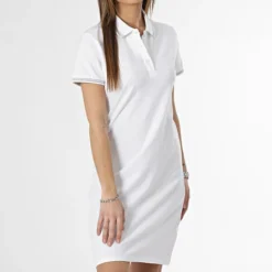 KAPORAL Robe Polo Manches Courtes Femme Julix Blanc -Promos Sublisane Magasin kaporal 357550 JULIXW22 WHITE 20230208T152157 03