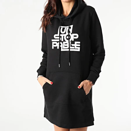 Robe Sweat Capuche Femme Unstoppable Logo Noir 5 Robe Sweat Capuche Femme Unstoppable Logo Noir – Image 3