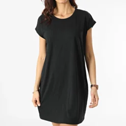 Noisy May Robe Tee Shirt Femme Mathilde Noir -Promos Sublisane Magasin noisy may 300347 27019765 BLACK 20220204T160523 03