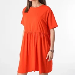 Noisy May Robe Femme Kerry Orange -Promos Sublisane Magasin noisy may 303132 27015315 CHERRY TOMATO 20220225T135333 03