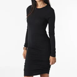 Noisy May Robe Manches Longues Femme April Noir -Promos Sublisane Magasin noisy may 322336 27021283 BLACK 20220621T135005 03