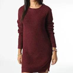 Noisy May Robe Pull Femme Siesta Bordeaux -Promos Sublisane Magasin noisy may 326824 27002835 WINDSOR WINE 20220713T152938 03