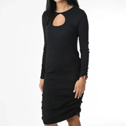 Noisy May Robe Pull Femme Drakey Noir -Promos Sublisane Magasin noisy may 341188 27022698 BLACK 20221103T113337 03