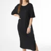 Noisy May Robe Tee Shirt Femme Mayden Noir -Promos Sublisane Magasin noisy may 355894 27005758 BLACK PLAIN 20230208T152951 01